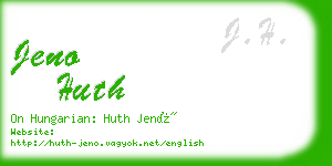 jeno huth business card